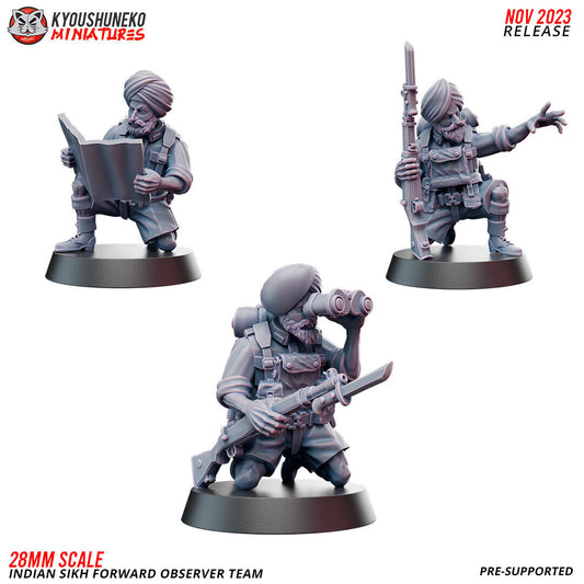 Bolt Action Battlegroup 20 -28mm Forward Scout - Indian Sikh Infantry ww2 (3)