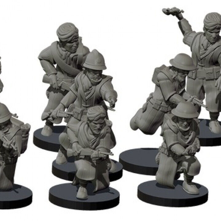 Bolt Action Battlegroup French Moroccan Goumiers Squad (10)