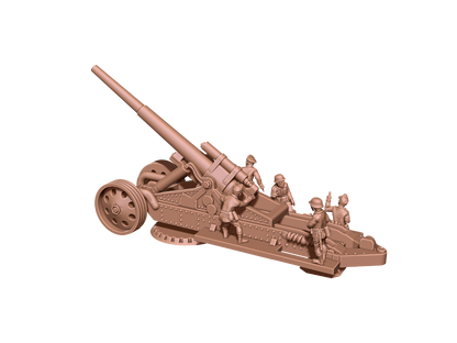 Bolt Action Battelgroup CoC  German Möser 17cm K18 gun with crew