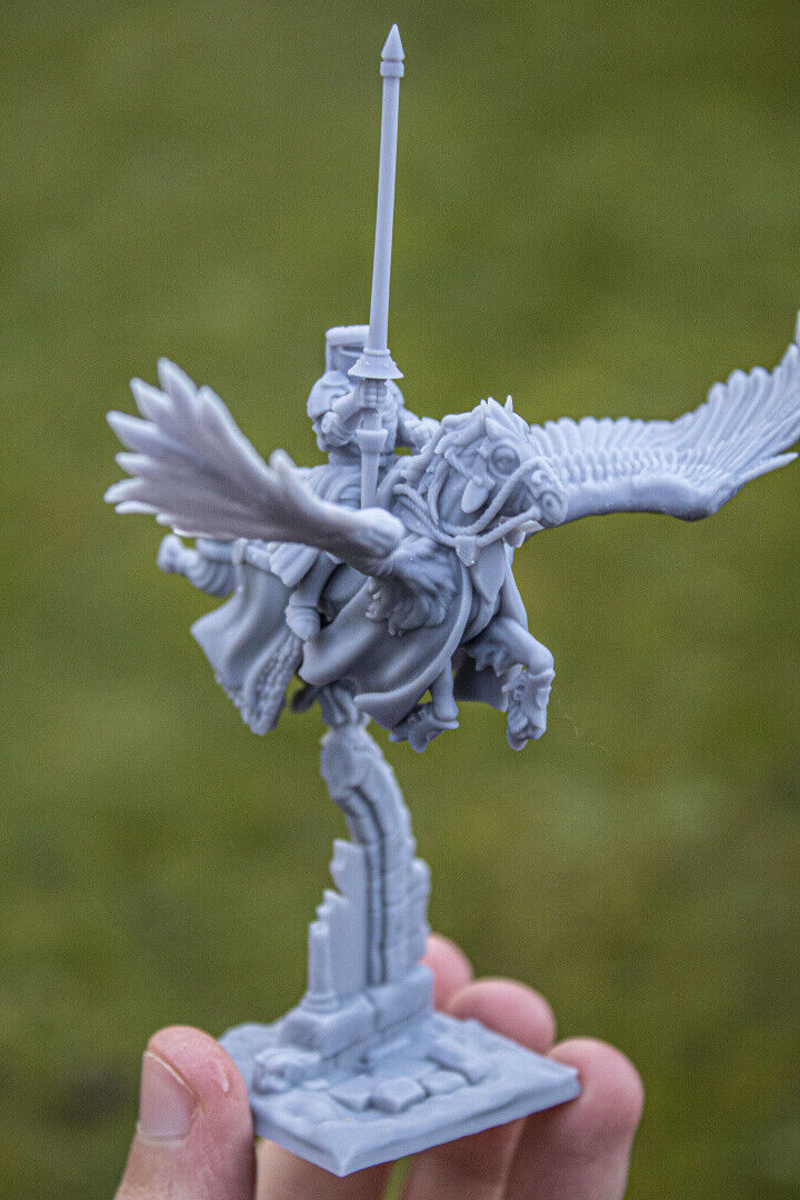 28mm Highland Miniatures Pegasus Knights (3) Fantasy DnD suitable for WFB AOS