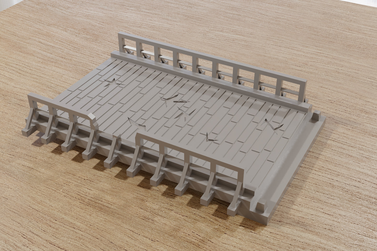 Wargaming Terrain WWII Wooden Bridge Various Scales Historical Wargaming (US tariffs are pre-paid by us)