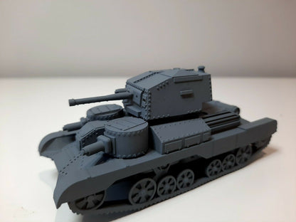 WWII British Cruiser 4 Tanks Mk I to Mk IV Set (4 Tanks) Various Scales Historical Wargaming