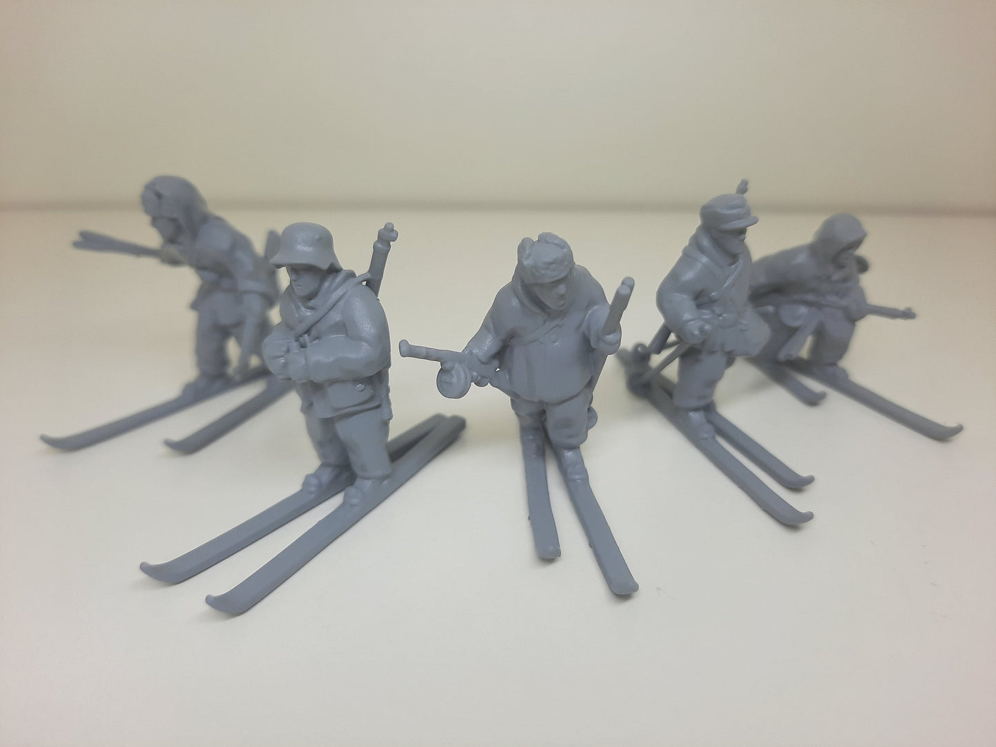 WWII Finnish Skiers Squad (5 models) Various Scales Historical Wargaming