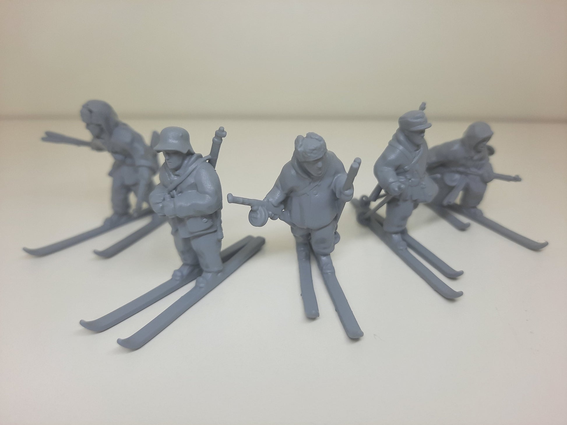 WWII Finnish Skiers Squad (5 models) Various Scales Historical Wargaming