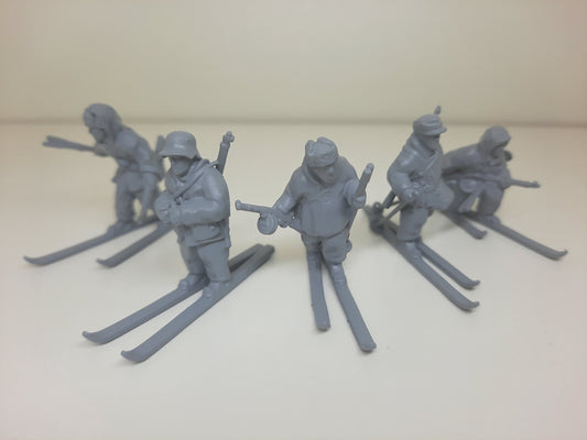 WWII Finnish Skiers Squad (5 models) Various Scales Historical Wargaming