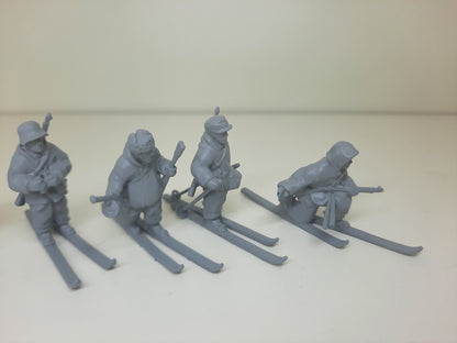 WWII Finnish Skiers Squad (5 models) Various Scales Historical Wargaming