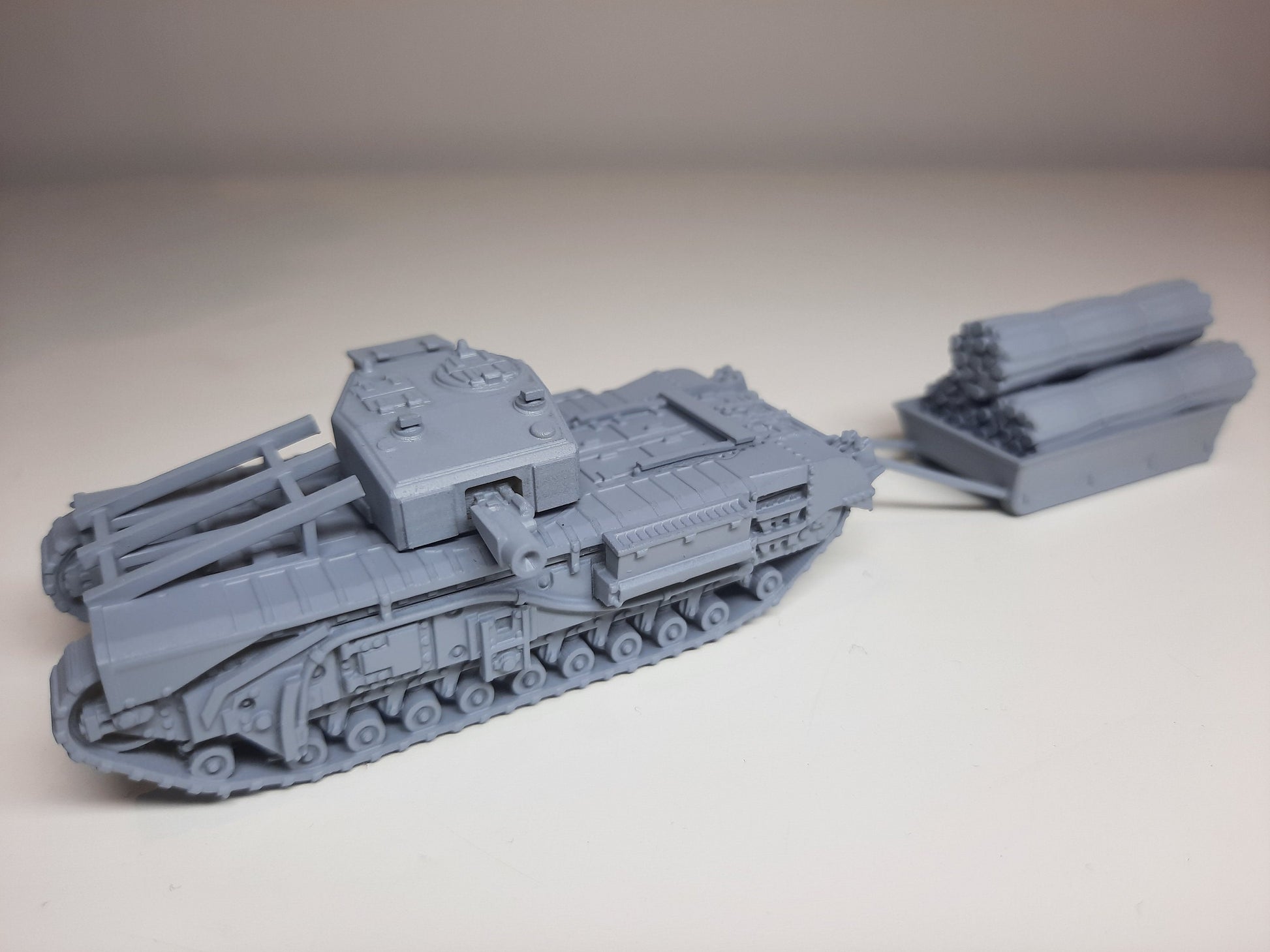 WWII British Churchill AVRE with Fascine Tank Various Scales Historical Wargaming (US tariffs are pre-paid by us)