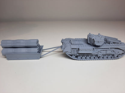 WWII British Churchill AVRE with Fascine Tank Various Scales Historical Wargaming