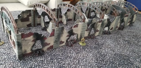 Wargaming Terrain Large Ruined Factory (27.5'' long in 1/56 scale) Various Scales Historical Wargaming