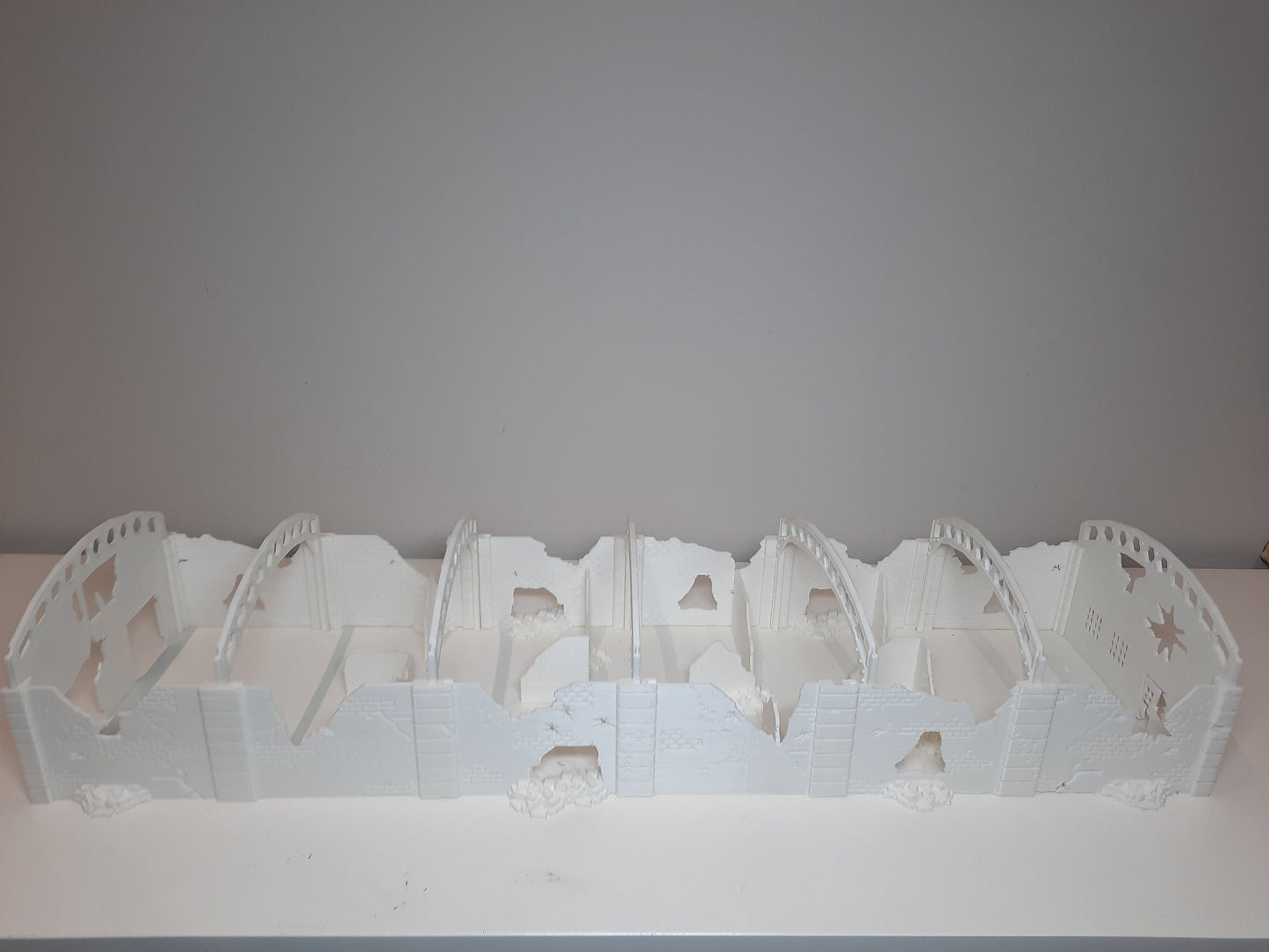 Wargaming Terrain Large Ruined Factory (27.5'' long in 1/56 scale) Various Scales Historical Wargaming