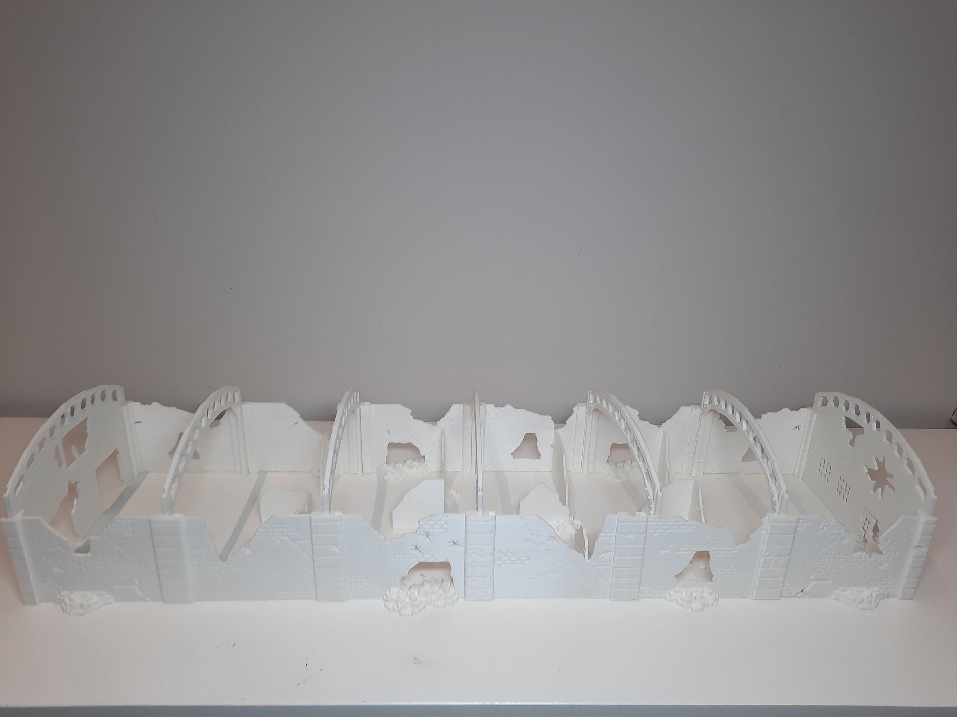 Wargaming Terrain Large Ruined Factory (27.5'' long in 1/56 scale) Various Scales Historical Wargaming