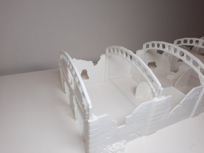 Wargaming Terrain Large Ruined Factory (27.5'' long in 1/56 scale) Various Scales Historical Wargaming