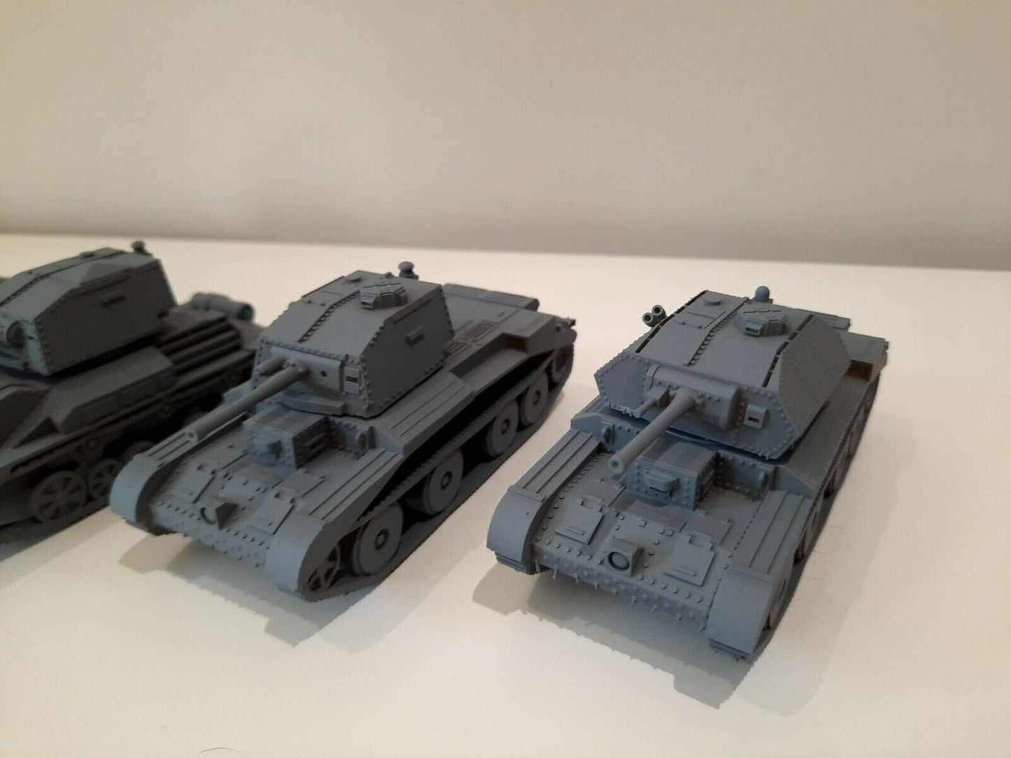 WWII British Cruiser 4 Tanks Mk I to Mk IV Set (4 Tanks) Various Scales Historical Wargaming