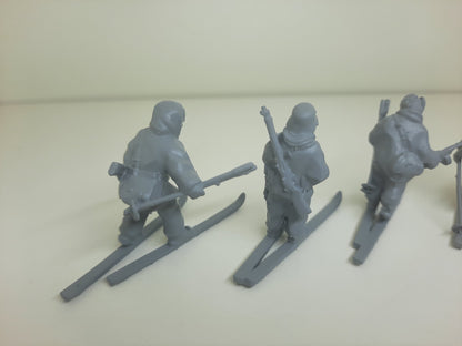WWII Finnish Skiers Squad (5 models) Various Scales Historical Wargaming