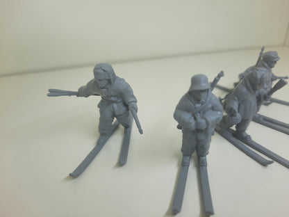 WWII Finnish Skiers Squad (5 models) Various Scales Historical Wargaming