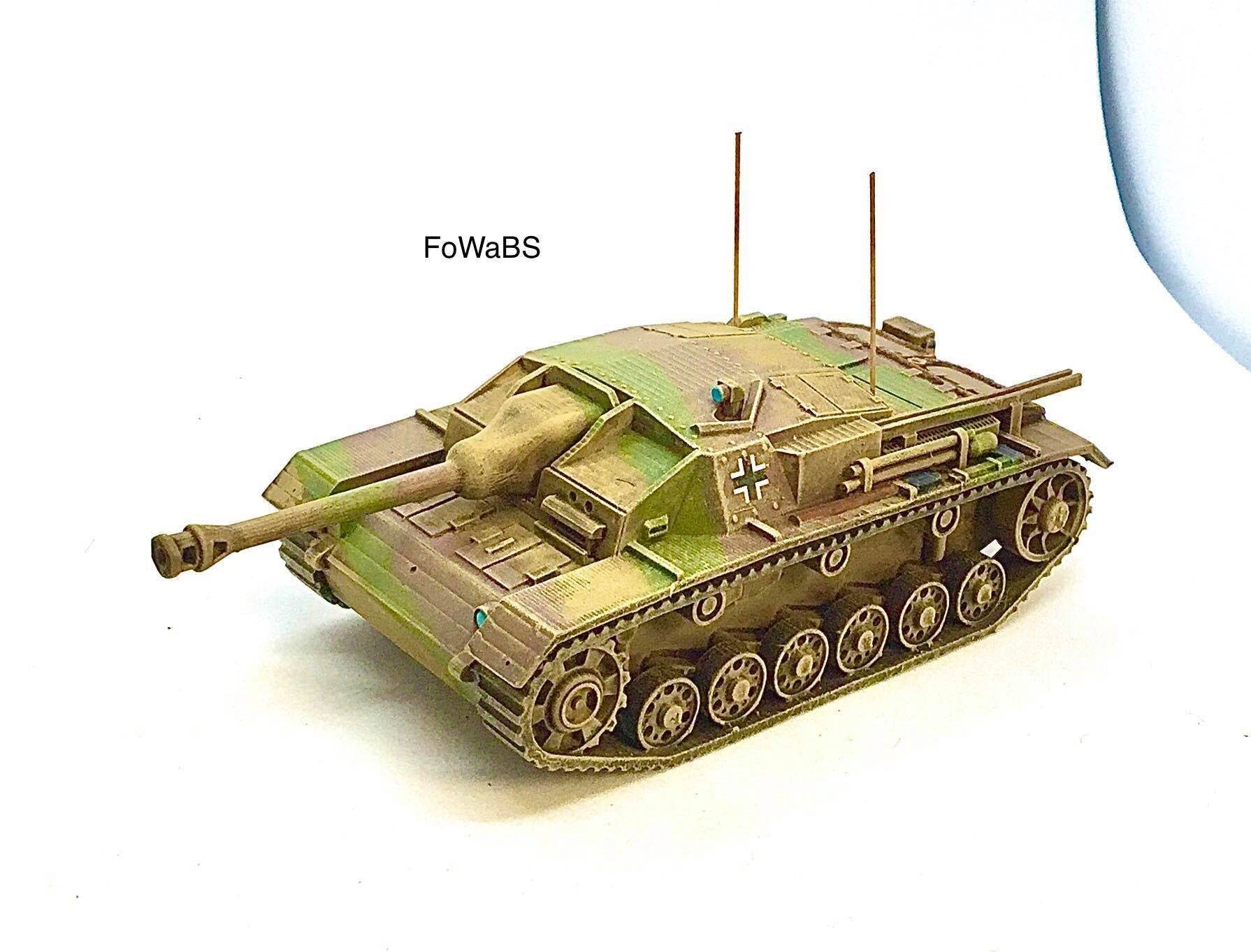 WWII German Stug III C/D 75mm Long Barrel Various Scales Historical Wargaming