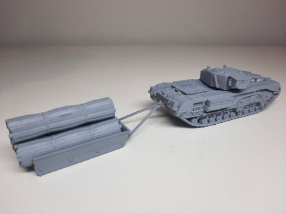 WWII British Churchill AVRE with Fascine Tank Various Scales Historical Wargaming