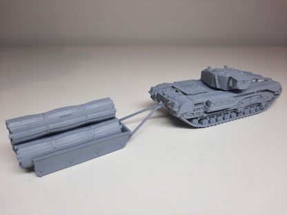 WWII British Churchill AVRE with Fascine Tank Various Scales Historical Wargaming (US tariffs are pre-paid by us)