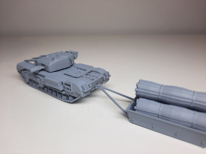 WWII British Churchill AVRE with Fascine Tank Various Scales Historical Wargaming (US tariffs are pre-paid by us)