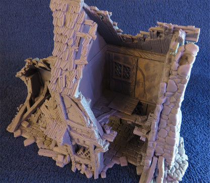 Wargaming Terrain Small Ruined House Various Scales Historical Fantasy Wargaming