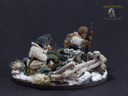 WWII Finnish Maxim MMG Team (3 models) Various Scales Historical Wargaming