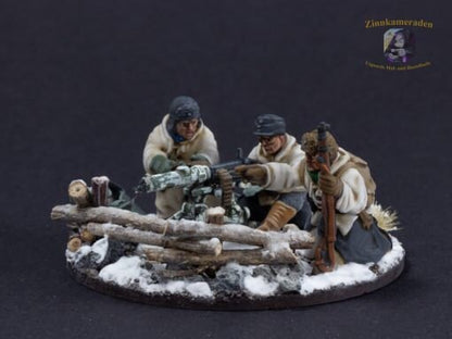 WWII Finnish Maxim MMG Team (3 models) Various Scales Historical Wargaming