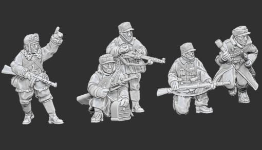WWII Finnish Infantry Squad (5 models) Various Scales Historical Wargaming (US tariffs are pre-paid by us)