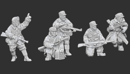 WWII Finnish Infantry Squad (5 models) Various Scales Historical Wargaming (US tariffs are pre-paid by us)