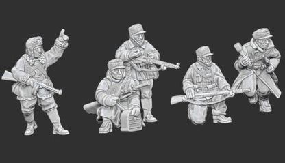 WWII Finnish Infantry Squad (5 models) Various Scales Historical Wargaming
