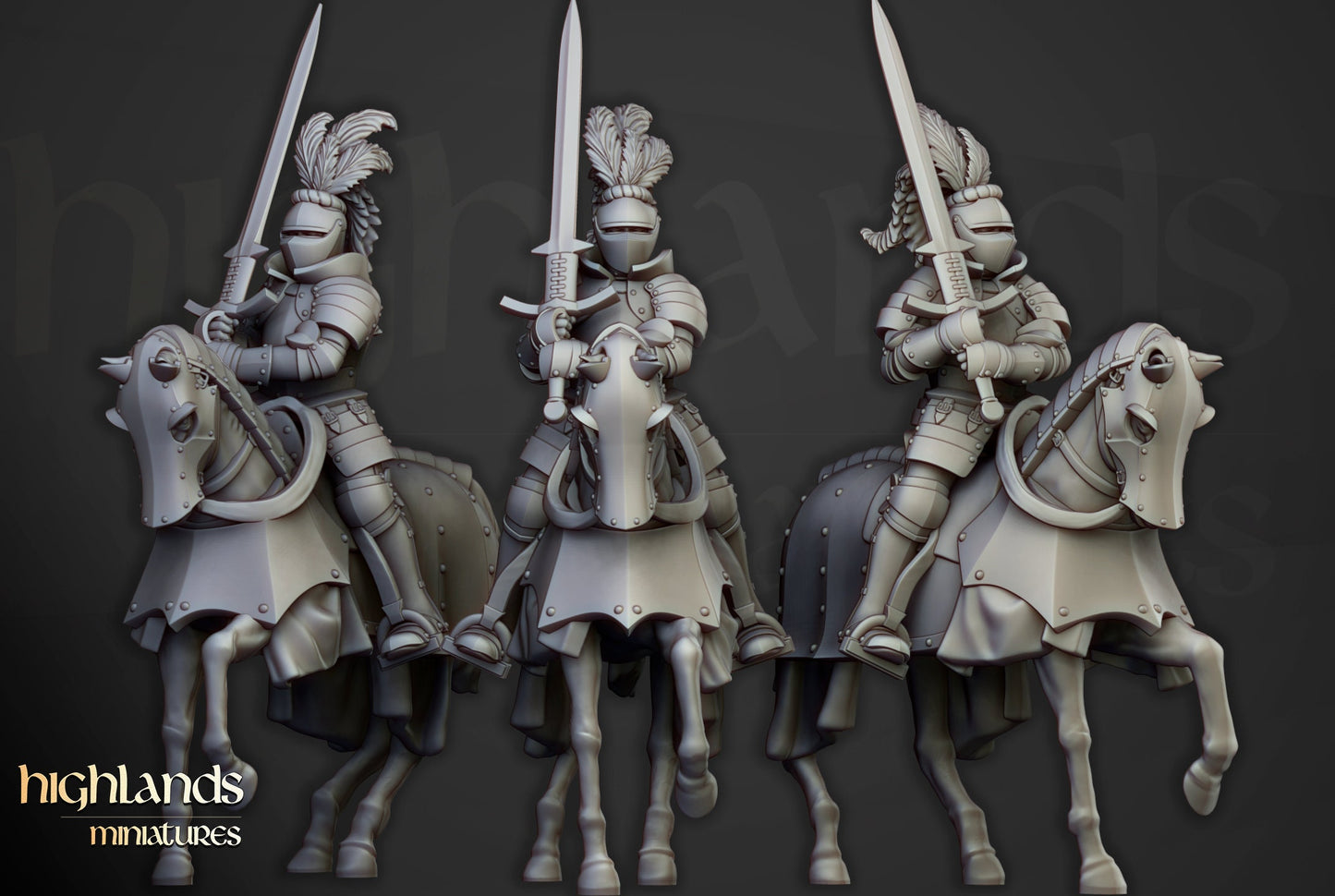 28mm Highland Miniatures Sunland Knights (10) Fantasy DnD Fantasy
