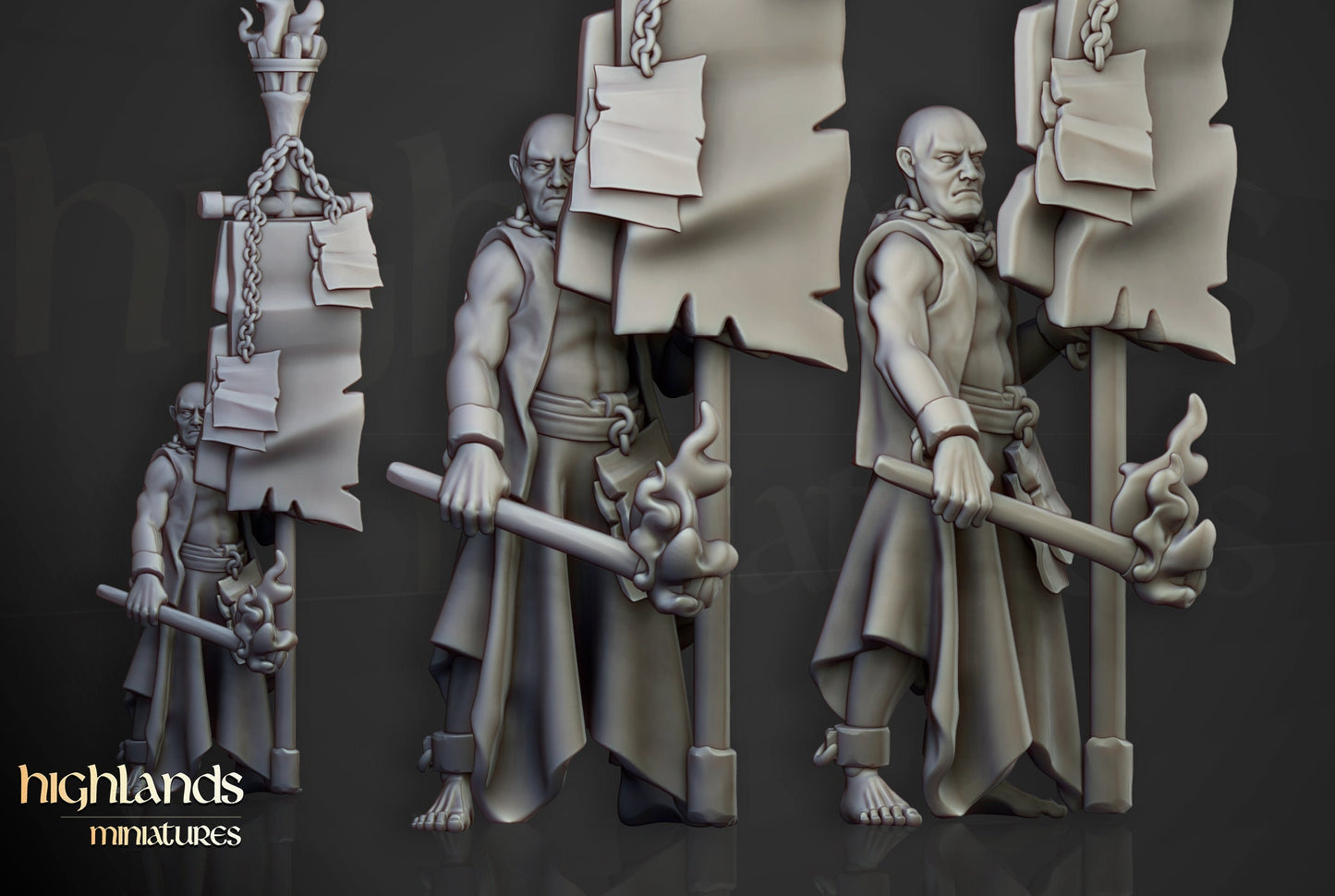 28mm Highland Miniatures Zealots Unit (15) Fantasy DnD Fantasy
