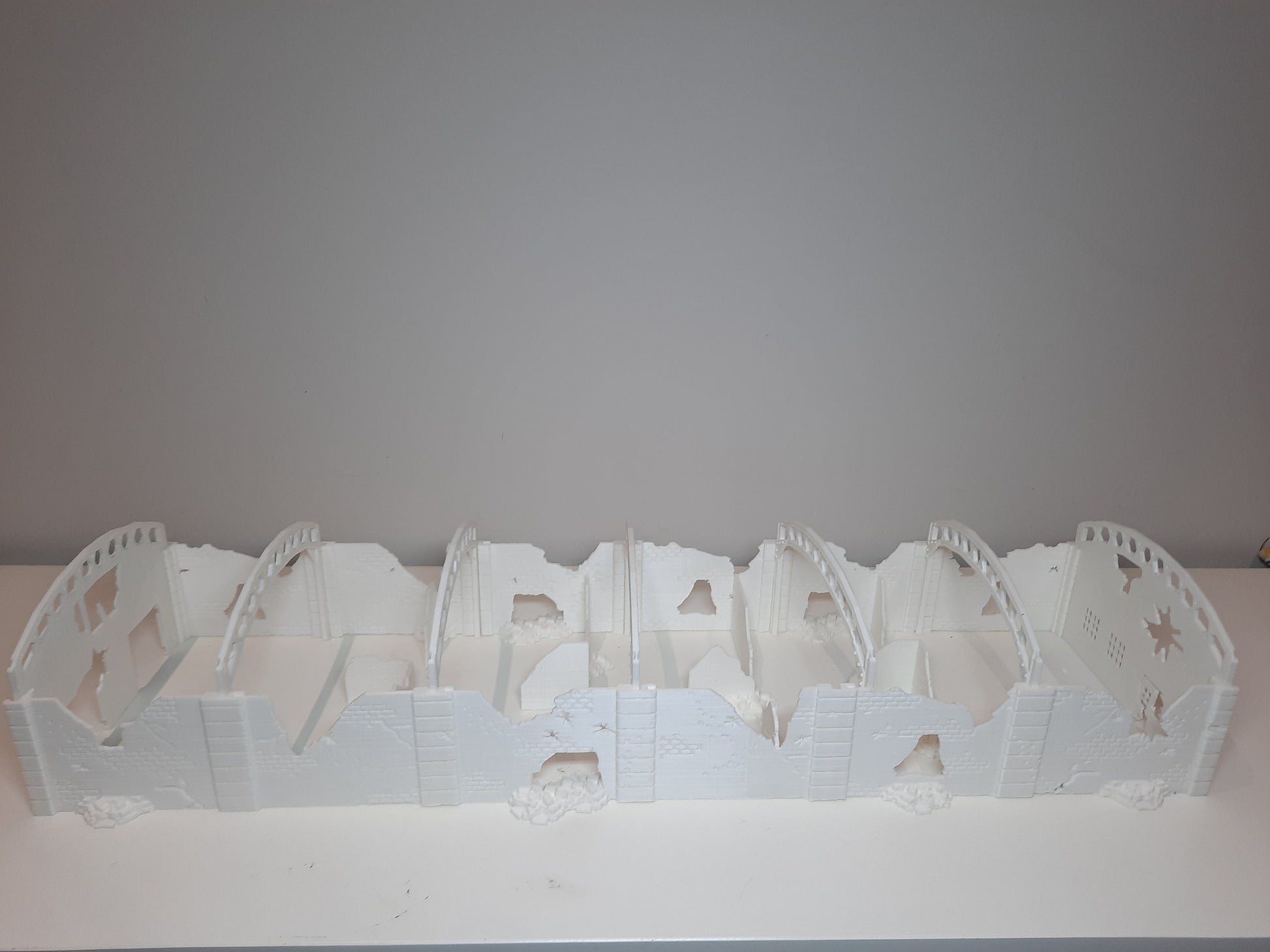 Wargaming Terrain Large Ruined Factory (27.5'' long in 1/56 scale) Various Scales Historical Wargaming