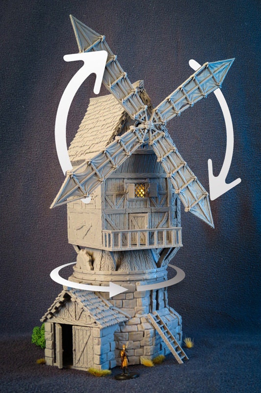 Wargaming Terrain Windmill Various Scales Historical Fantasy Wargaming (US tariffs are pre-paid by us)