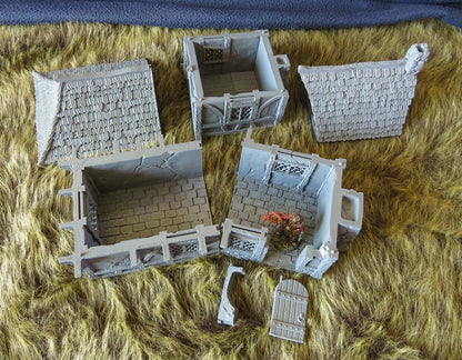 Wargaming Terrain Medium House Various Scales Historical Fantasy Wargaming