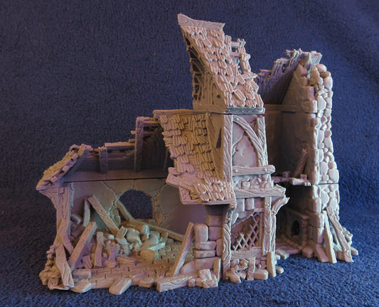 Wargaming Terrain Small Ruined House Various Scales Historical Fantasy Wargaming