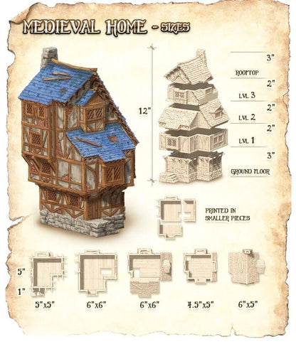 Wargaming Terrain Large House Various Scales Historical Fantasy Wargaming (US tariffs are pre-paid by us)
