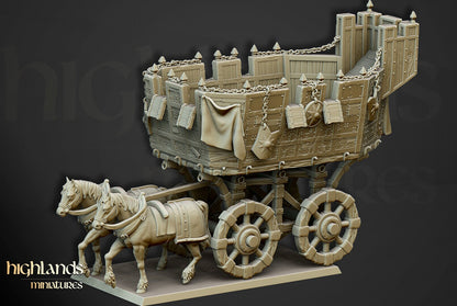 28mm Highland Miniatures Wittenberg Wagon Fantasy DnD suitable for WFB AOS