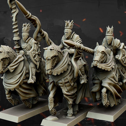 28mm Highland Miniatures Medieval Heavy Cavalry Unit (10) Fantasy