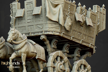 28mm Highland Miniatures Wittenberg Wagon Fantasy DnD suitable for WFB AOS