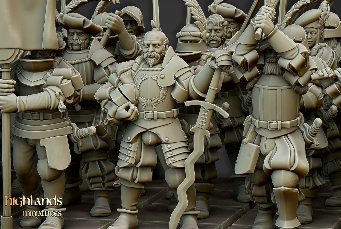 28mm Highland Miniatures Landsknechts Unit (20) Fantasy