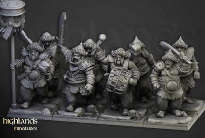 28mm Highland Miniatures Khazarian Warriors Ogres (8) DnD Fantasy