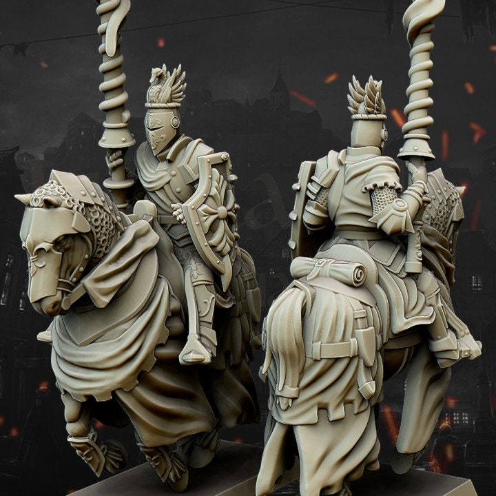 28mm Highland Miniatures Medieval Heavy Cavalry Unit (10) Fantasy