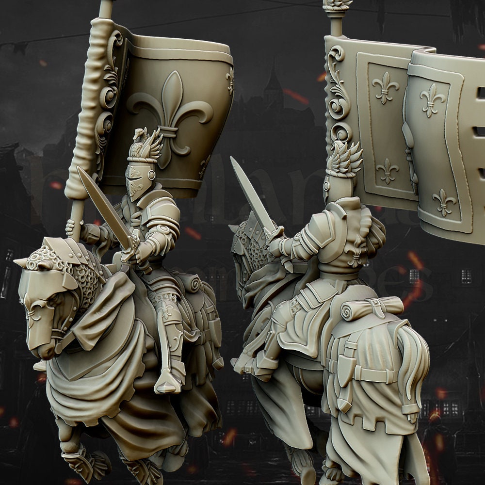 28mm Highland Miniatures Medieval Heavy Cavalry Unit (10) Fantasy