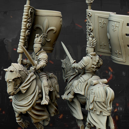 28mm Highland Miniatures Medieval Heavy Cavalry Unit (10) Fantasy