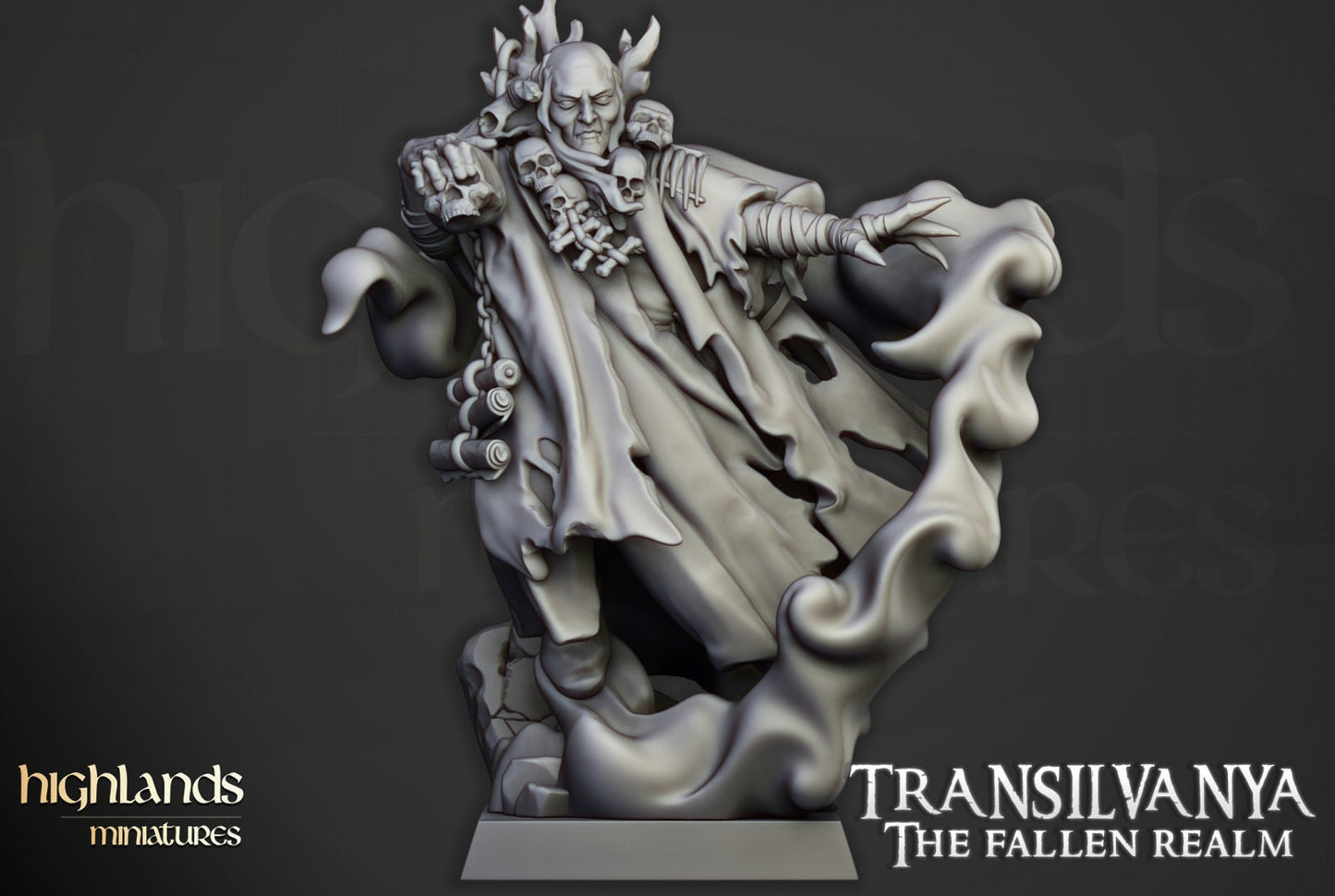 28mm Highland Miniatures Transilvanya Necromancers (2) Fantasy