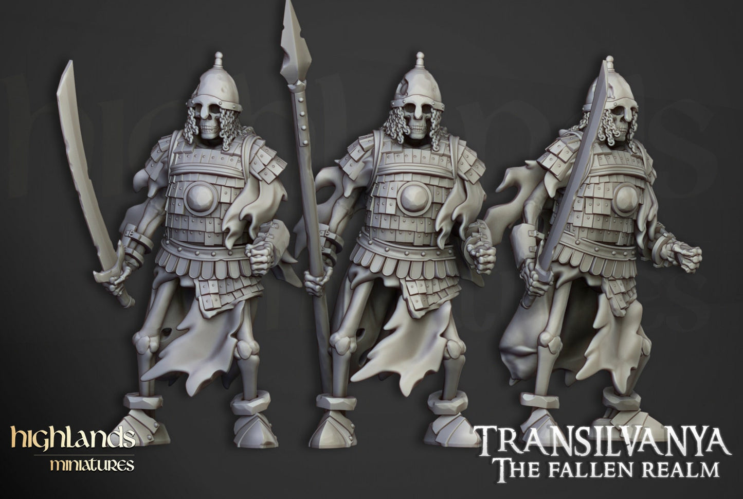 28mm Highland Miniatures Skeleton Boyar Guard Unit (10) Fantasy