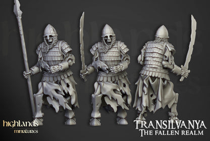 28mm Highland Miniatures Skeleton Boyar Guard Unit (10) Fantasy