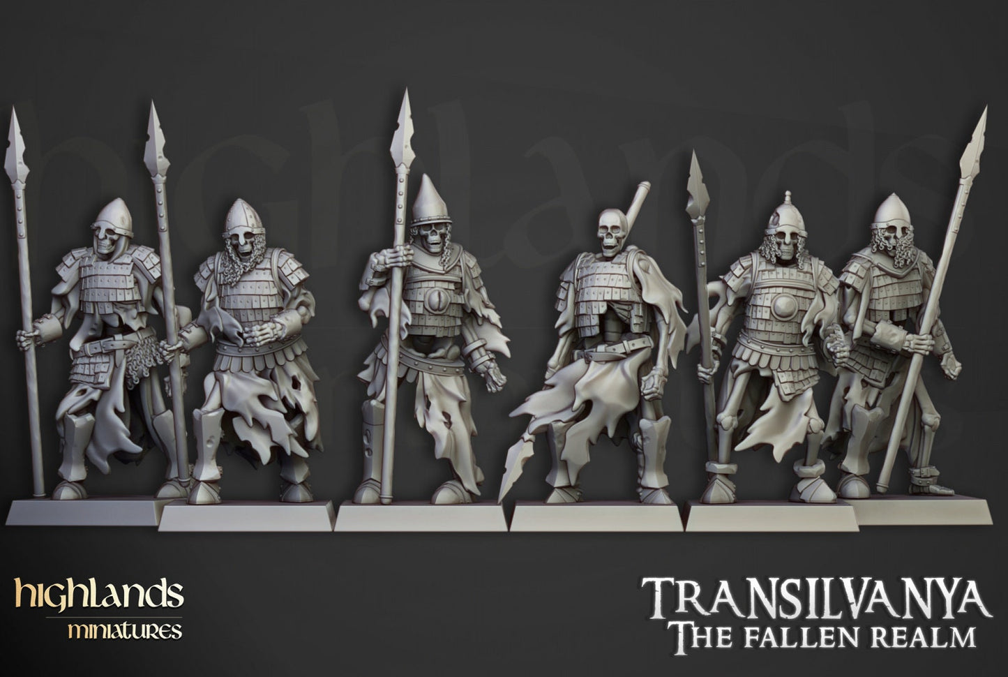 28mm Highland Miniatures Skeleton Boyar Guard Unit (10) Fantasy