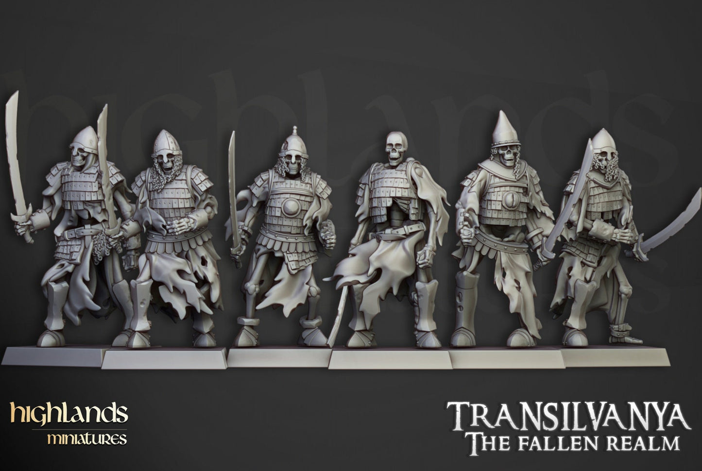 28mm Highland Miniatures Skeleton Boyar Guard Unit (10) Fantasy