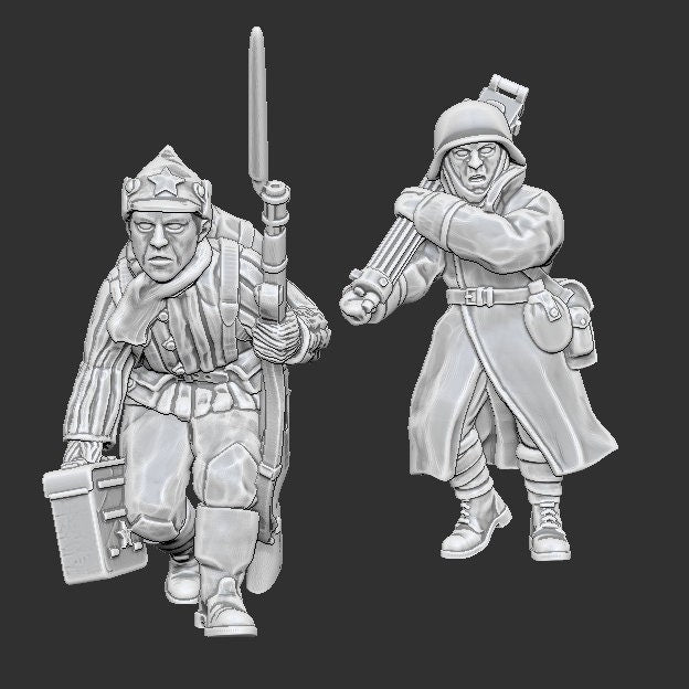WWII Soviet Maxim MMG Squad (5 models) Various Scales Historical Wargaming